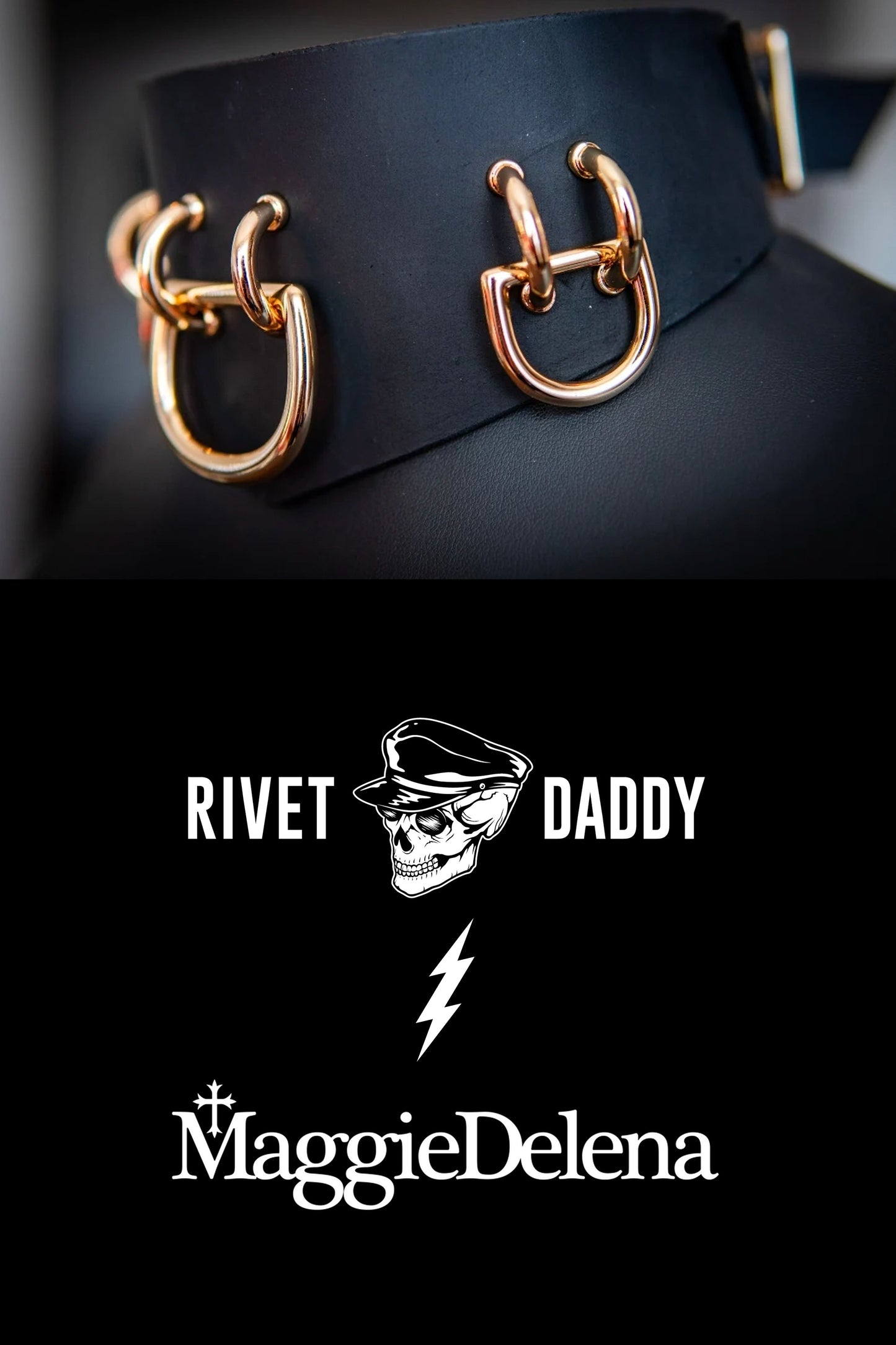 Gold D-Ring Collar