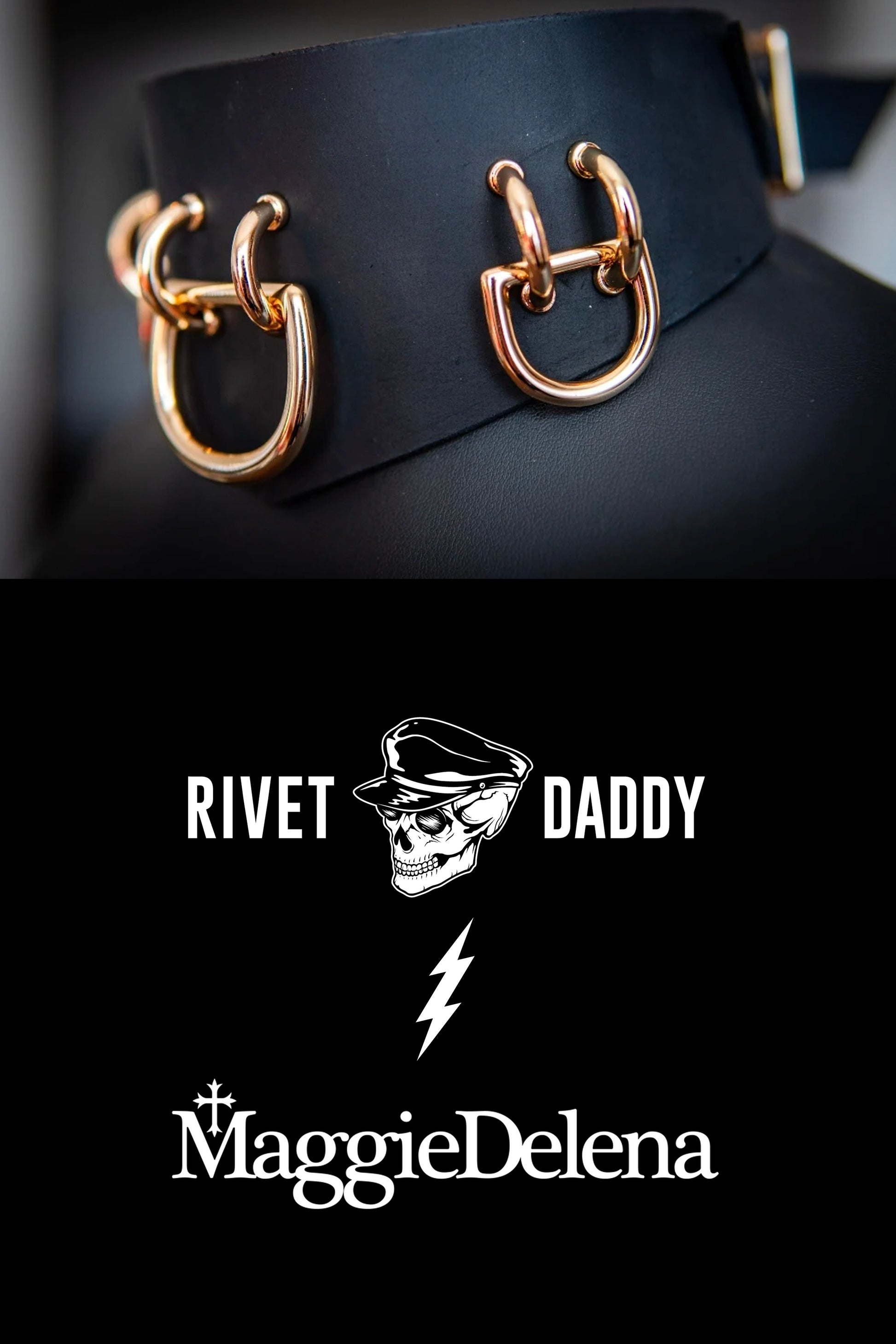 Gold D-Ring Collar – Rivet Daddy